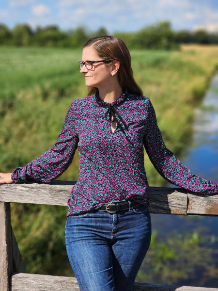 Viskosewebware Ann, Leoprint in Schwarz und Grün